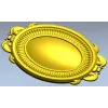Овальная картуш-розетка в стиле классицизм - 3D модель STL для ЧПУ