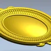 Овальная картуш-розетка в стиле классицизм - 3D модель STL для ЧПУ