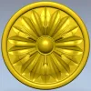 Round Floral Rosette STL 3D Model for CNC Router