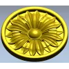 Round Floral Rosette STL 3D Model for CNC Router
