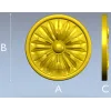 Round Floral Rosette STL 3D Model for CNC Router