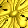 Прямоугольная розетка с акантовыми листьями - stl для ЧПУ