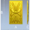 Прямоугольная розетка с акантовыми листьями - stl для ЧПУ
