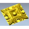 Regal Acanthus Square Rosette - STL 3D Model for CNC
