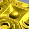 Regal Acanthus Square Rosette - STL 3D Model for CNC