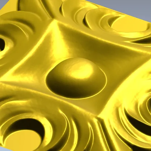 Regal Acanthus Square Rosette - STL 3D Model for CNC