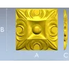 Regal Acanthus Square Rosette - STL 3D Model for CNC