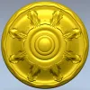 Auric Sun Rosette - STL 3D model for CNC carving