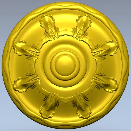 Auric Sun Rosette - STL 3D model for CNC carving