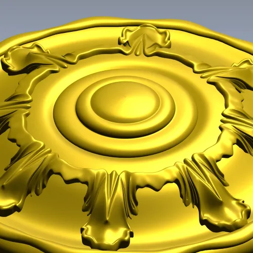 Auric Sun Rosette - STL 3D model for CNC carving