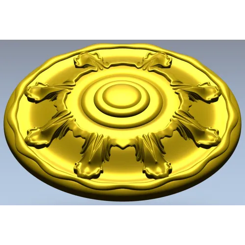 Auric Sun Rosette - STL 3D model for CNC carving