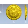 Auric Sun Rosette - STL 3D model for CNC carving