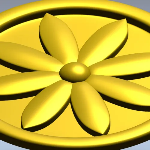 Aurelian Rosette - STL 3D model for CNC