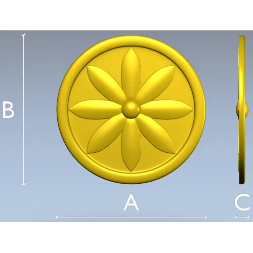 Aurelian Rosette - STL 3D model for CNC