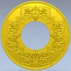 Классическая круглая розетка с акантовым орнаментом - STL для ЧПУ