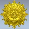 Ornate Floral Rosette STL for CNC Carving