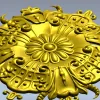 Ornate Floral Rosette STL for CNC Carving