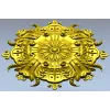 Ornate Floral Rosette STL for CNC Carving