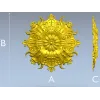 Ornate Floral Rosette STL for CNC Carving