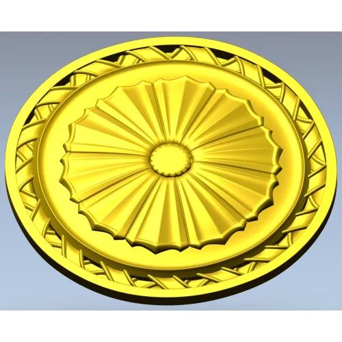 Classic Sunburst Rosette STL for CNC