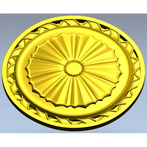 Classic Sunburst Rosette STL for CNC