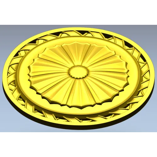 Classic Sunburst Rosette STL for CNC