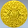Ornate Sunburst Rosette - STL 3D Model for CNC