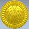 Regal Fleur Rosette - STL 3D model for CNC carving