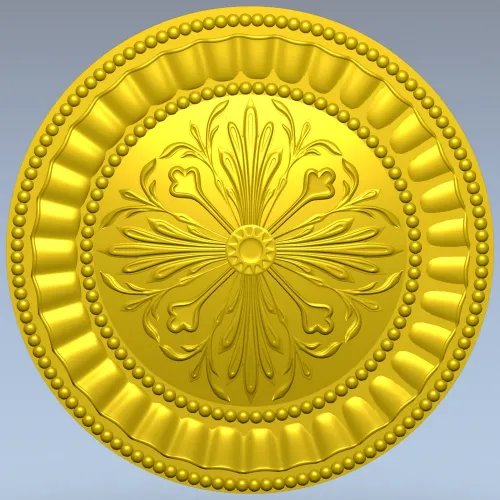 Regal Fleur Rosette - STL 3D model for CNC carving