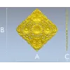 Diamond Baroque Rosette - STL 3D model for CNC routing