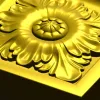 Квадратная розетка с цветочным рельефом - STL модель для ЧПУ