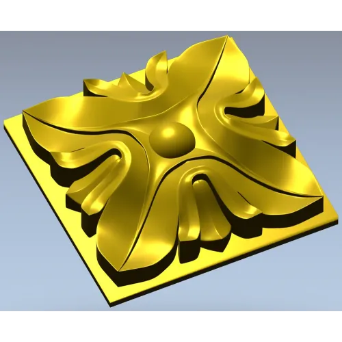Квадратная декоративная розетка 3D модель STL для ЧПУ