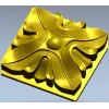 Квадратная декоративная розетка 3D модель STL для ЧПУ