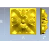Квадратная декоративная розетка 3D модель STL для ЧПУ
