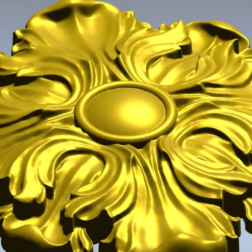 Florentine Acanthus Rosette STL for CNC carving