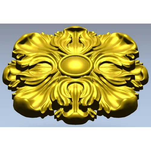 Florentine Acanthus Rosette STL for CNC carving