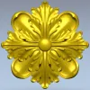 Розетка "Златоцвет" - stl модель для ЧПУ, декоративная накладка