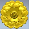 Floral Rosette STL for CNC - High Relief Decorative Medallion