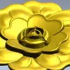 Floral Rosette STL for CNC - High Relief Decorative Medallion