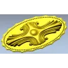 Овальная барочная розетка - 3D модель STL для ЧПУ