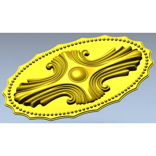 Овальная барочная розетка - 3D модель STL для ЧПУ