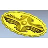 Овальная барочная розетка - 3D модель STL для ЧПУ