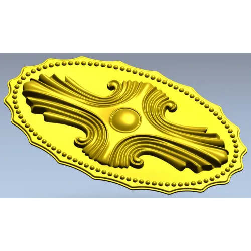 Овальная барочная розетка - 3D модель STL для ЧПУ