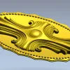 Овальная барочная розетка - 3D модель STL для ЧПУ