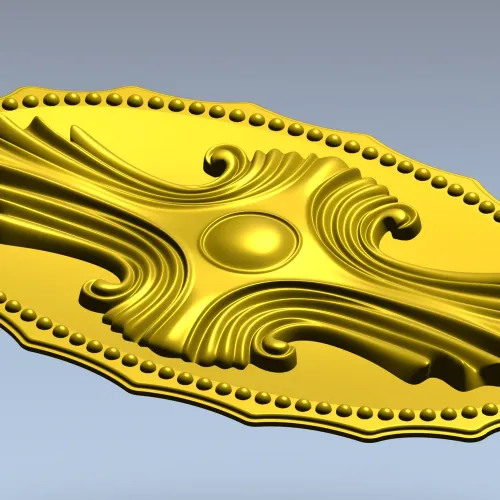 Овальная барочная розетка - 3D модель STL для ЧПУ