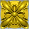 High-Relief Floral Rosette STL for CNC