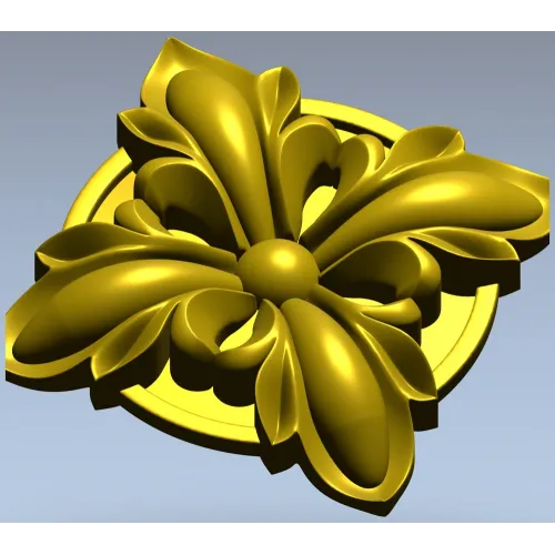 High-Relief Floral Rosette STL for CNC