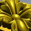 High-Relief Floral Rosette STL for CNC