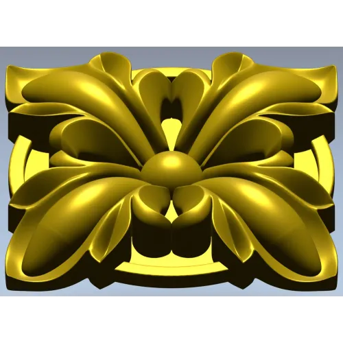 High-Relief Floral Rosette STL for CNC
