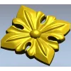 Квадратная розетка "Четырёхлистник" - 3D модель STL для ЧПУ